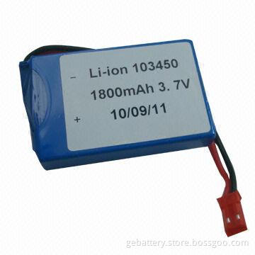 3.7V 1,800mAh Li-polymer Battery Pack